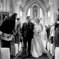 Kent Hair & Makeup Artist | Bride and Groom leaving the church