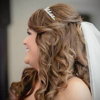 Kent Hair & Makeup Artist | Bridal half up half down hair style