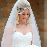 Kent Hair & Makeup Artist | Bride's hair and makeup just before walking down the aisle