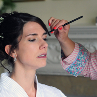 Kent Hair & Makeup Artist | Bride having brows defined