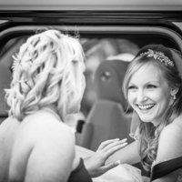 Kent Hair & Makeup Artist | Bride arriving at the ceremony