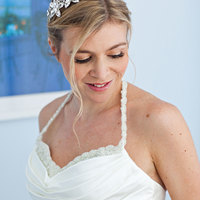 Kent Hair & Makeup Artist | Bride wearing side headband