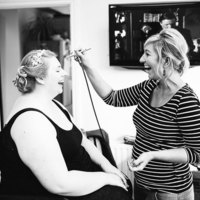 Kent Hair & Makeup Artist | Airbrush foundation being applied