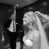Kent Hair & Makeup Artist | Bride having her veil put into her hair