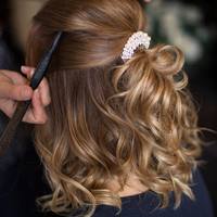 Kent Hair & Makeup Artist | Bridesmaids having her hair done