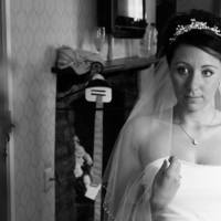Kent Hair & Makeup Artist | Bridal veil being attached