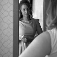 Kent Hair & Makeup Artist | Bridesmaid looking in a mirror